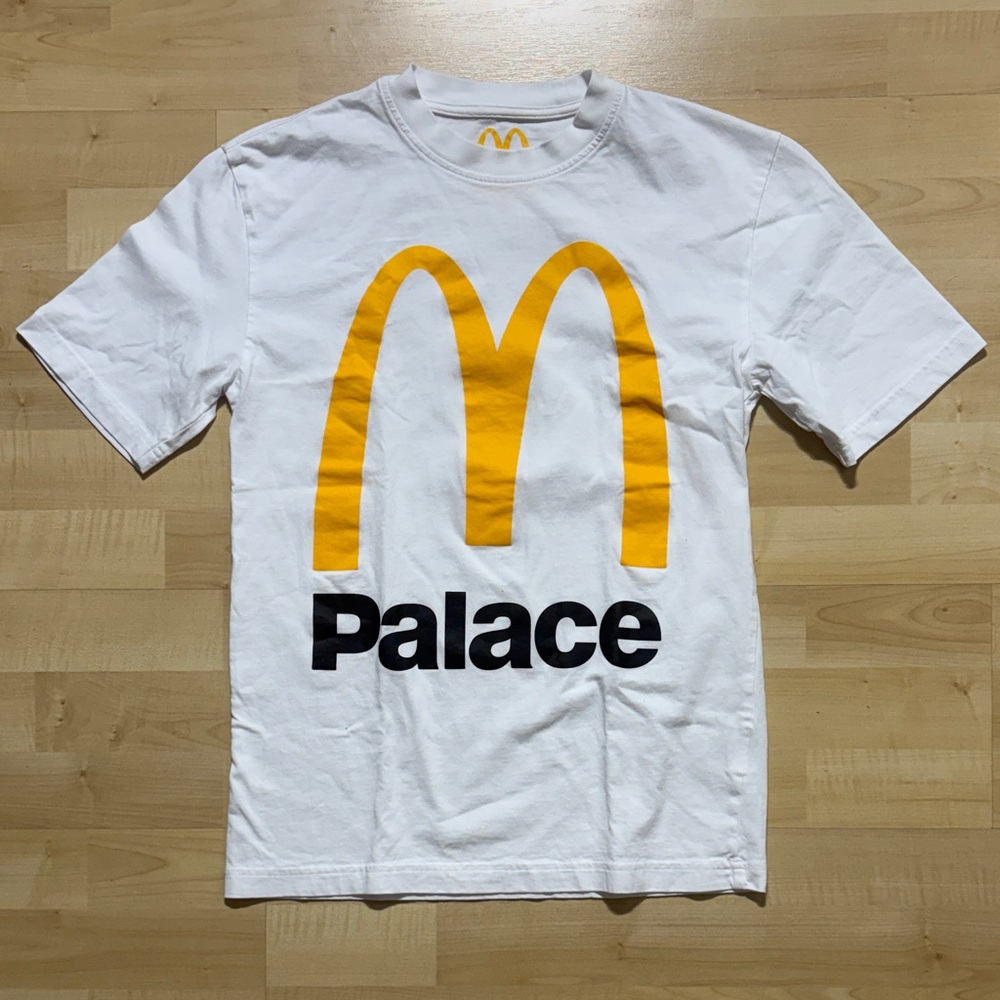 PALACE White T-Shirt with Yellow Arch and Black Logo